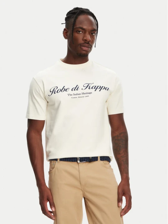 Zdjęcie produktu Robe di Kappa T-Shirt Robe Giovani Tozeur 61151CW Écru Regular Fit Kremowy