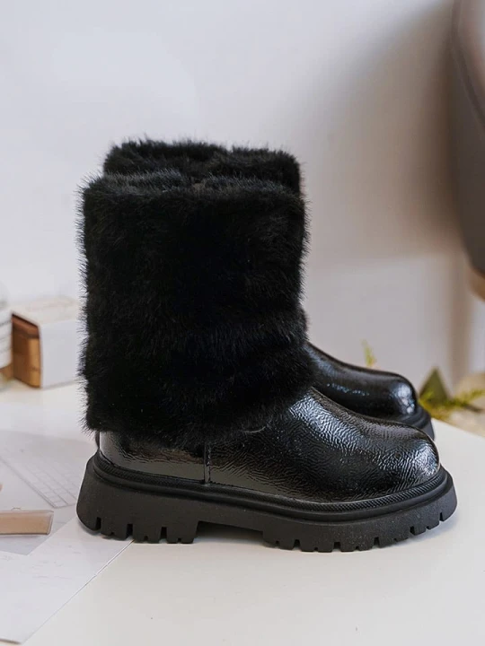 Zdjęcie produktu Rock & Joy Kozaki zimowe w kolorze czarnym rozmiar: 25