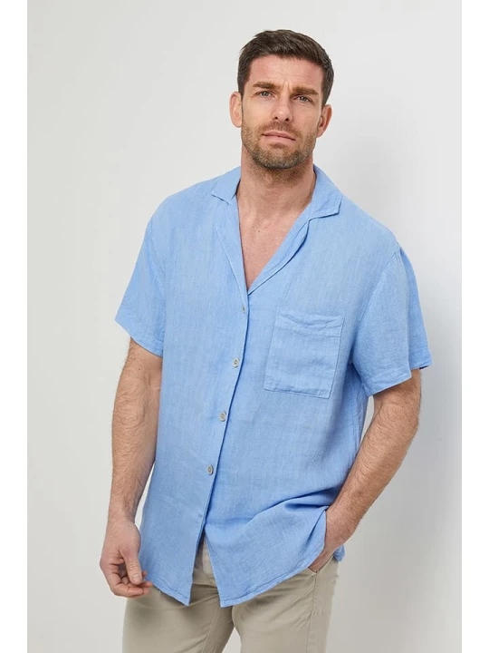 Zdjęcie produktu Rodier Lin Lniana koszula w kolorze błękitnym rozmiar: XL/XXL