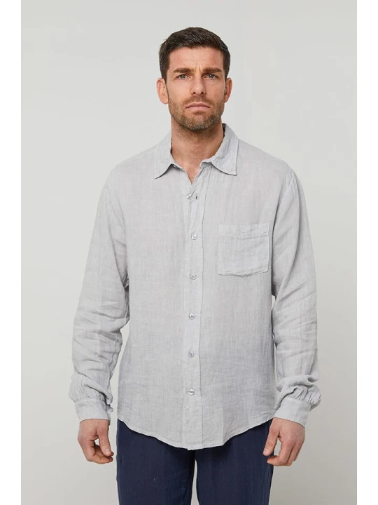 Zdjęcie produktu Rodier Lin Lniana koszula w kolorze jasnoszarym rozmiar: XL/XXL
