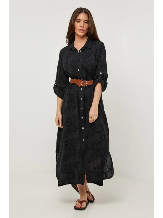 Zdjęcie produktu Rodier Lin Lniana sukienka w kolorze czarnym rozmiar: XL/XXL
