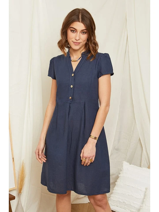 Zdjęcie produktu Rodier Lin Lniana sukienka w kolorze granatowym rozmiar: XL/XXL