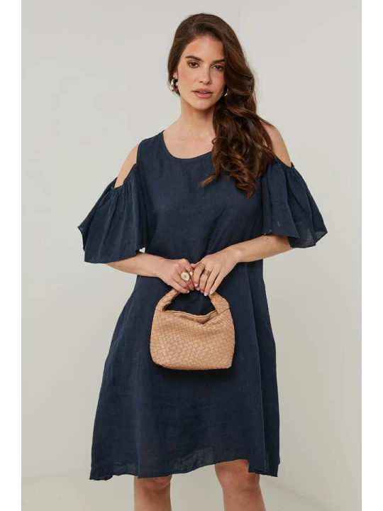Zdjęcie produktu Rodier Lin Lniana sukienka w kolorze granatowym rozmiar: XL/XXL