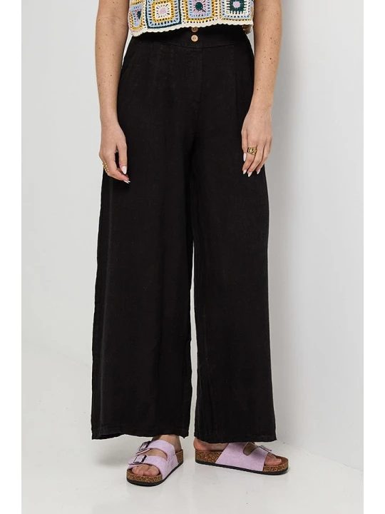 Zdjęcie produktu Rodier Lin Lniane spodnie w kolorze czarnym rozmiar: XL/XXL