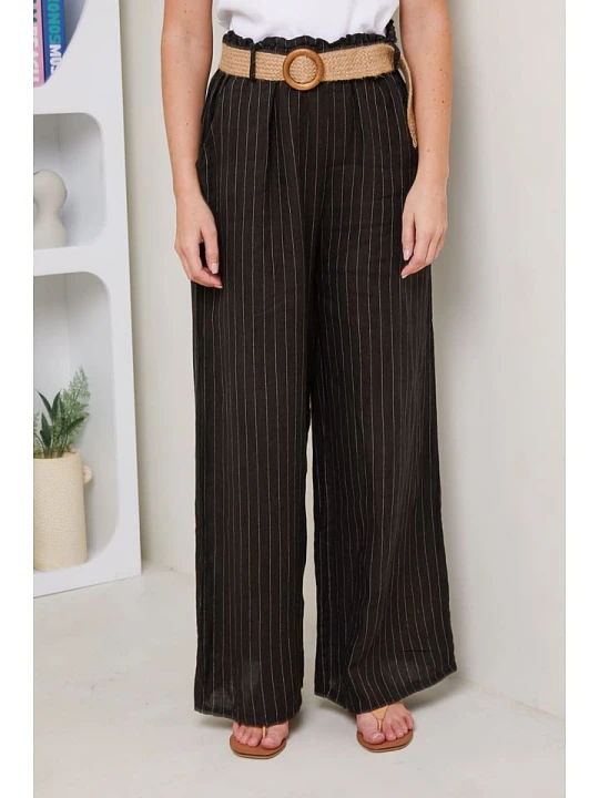Zdjęcie produktu Rodier Lin Lniane spodnie w kolorze czarnym rozmiar: XL/XXL