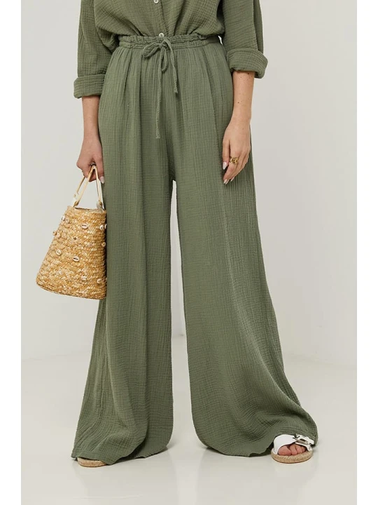 Zdjęcie produktu Rodier Lin Lniane spodnie w kolorze khaki rozmiar: XL/XXL