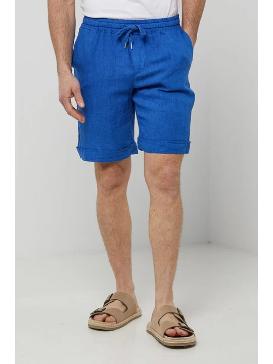 Zdjęcie produktu Rodier Lin Lniane szorty w kolorze niebieskim rozmiar: XL/XXL