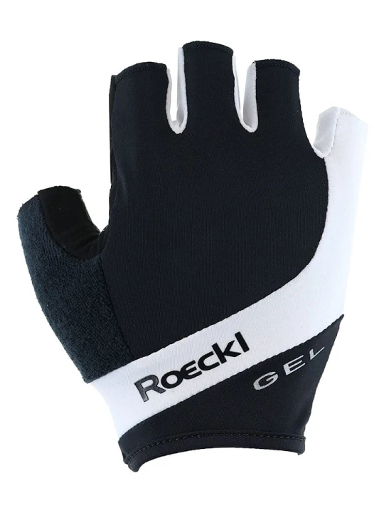 Zdjęcie produktu Roeckl SPORTS Rękawiczki kolarskie "Halver 2" w kolorze czarno-białym rozmiar: 6, 5