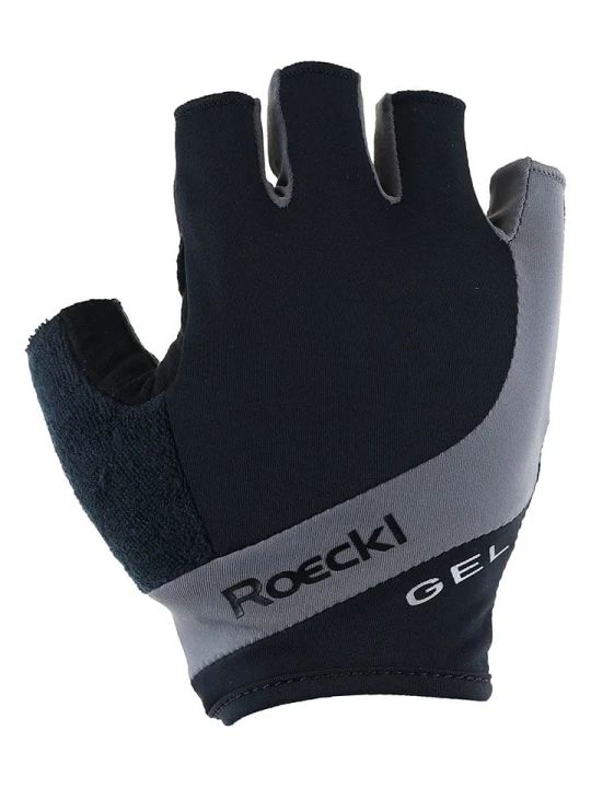 Zdjęcie produktu Roeckl SPORTS Rękawiczki kolarskie "Halver 2" w kolorze czarno-szarym rozmiar: 7