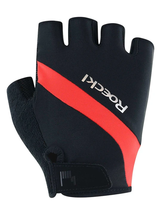 Zdjęcie produktu Roeckl SPORTS Rękawiczki kolarskie "Holmec" w kolorze czarno-czerwonym rozmiar: 7, 5