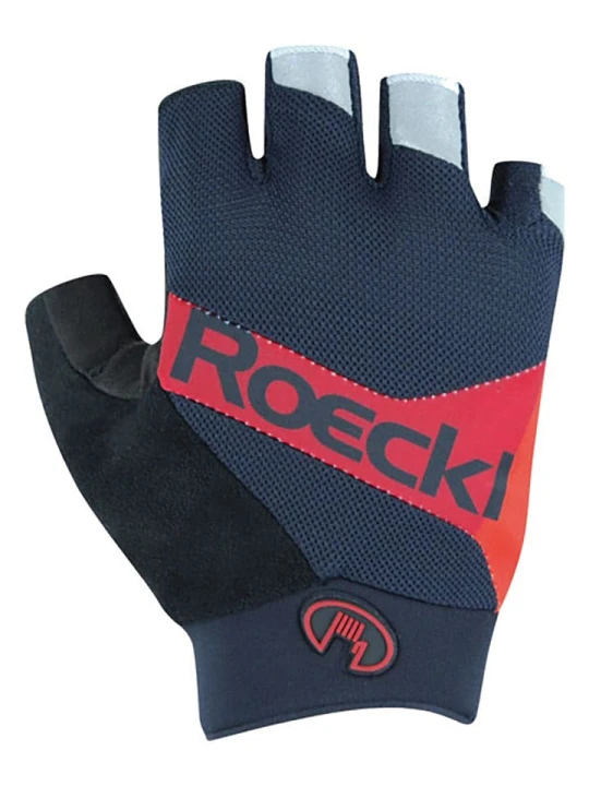 Zdjęcie produktu Roeckl SPORTS Rękawiczki kolarskie "Iseo" w kolorze czarno-czerwonym rozmiar: 9, 5