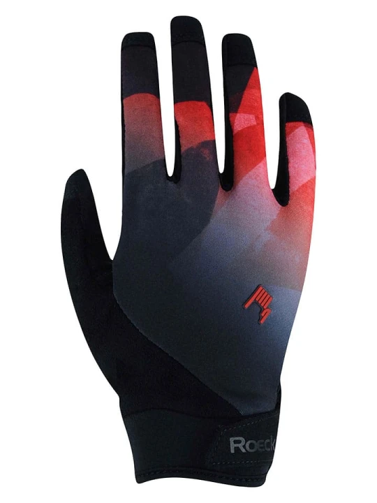Zdjęcie produktu Roeckl SPORTS Rękawiczki kolarskie "Montan" w kolorze czarno-czerwonym rozmiar: 4