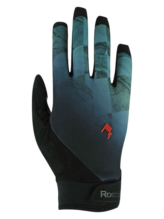 Zdjęcie produktu Roeckl SPORTS Rękawiczki kolarskie "Montan" w kolorze czarno-niebieskim rozmiar: 6