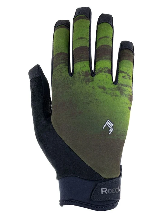 Zdjęcie produktu Roeckl SPORTS Rękawiczki kolarskie "Montan" w kolorze zielono-czarnym rozmiar: 8, 5