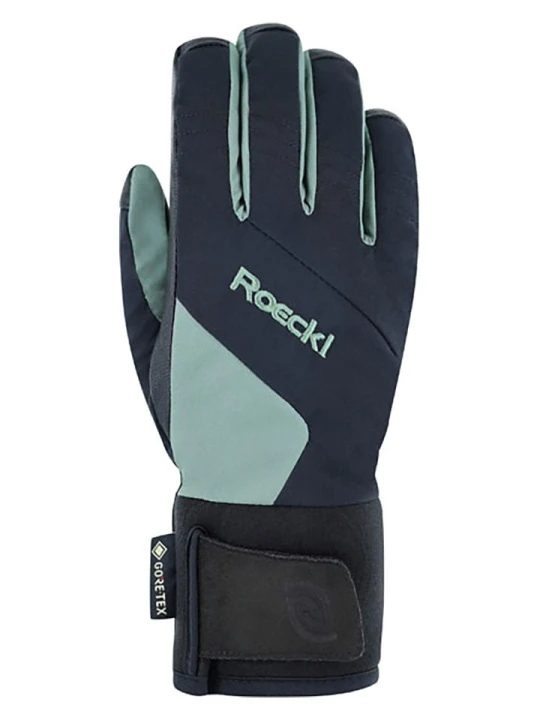 Zdjęcie produktu Roeckl SPORTS Rękawiczki narciarskie "Andalo GTX" w kolorze turkusowo-czarnym rozmiar: 6