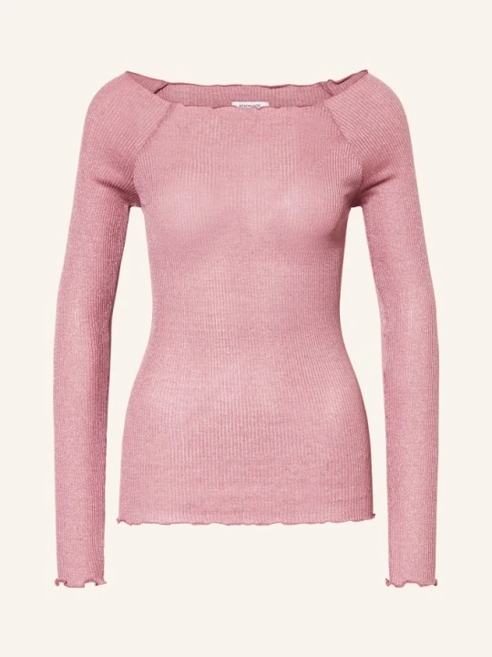 Zdjęcie produktu Rosemunde Bluzka Z Długim Rękawem Bliss Z Jedwabiem I Błyszczącą Przędzą rosa BRUDNY RÓŻ