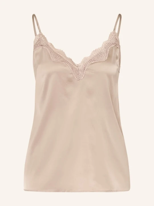 Zdjęcie produktu Rosemunde Satynowy Top Penelope Z Koronką beige