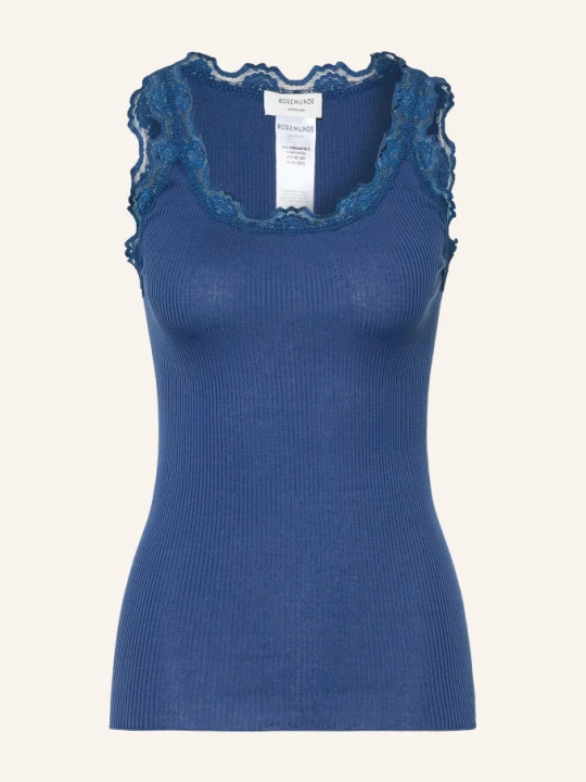 Zdjęcie produktu Rosemunde Top Babette Z Jedwabiem I Koronką blau GRANATOWY