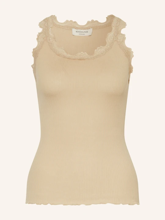 Zdjęcie produktu Rosemunde Top Z Jedwabiu Babette Z Koronką beige