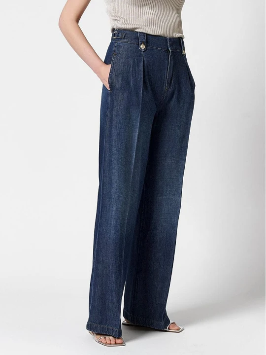 Zdjęcie produktu Rosner Dżinsy - Wide Leg fit - w kolorze granatowym rozmiar: W34/L32
