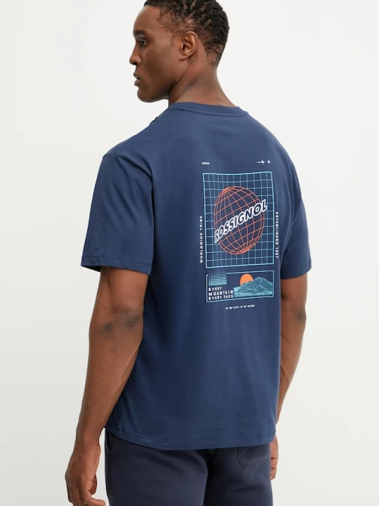 Zdjęcie produktu Rossignol t-shirt bawełniany Waterfall granatowy