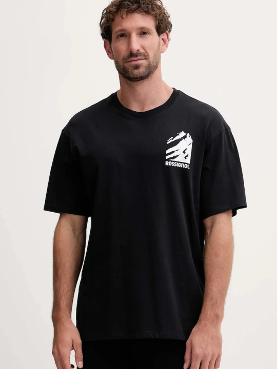 Zdjęcie produktu Rossignol t-shirt bawełniany WATERFALL RELAX czarny