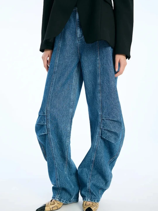 Zdjęcie produktu Rotate jeansy relaxed fit damskie niebieski