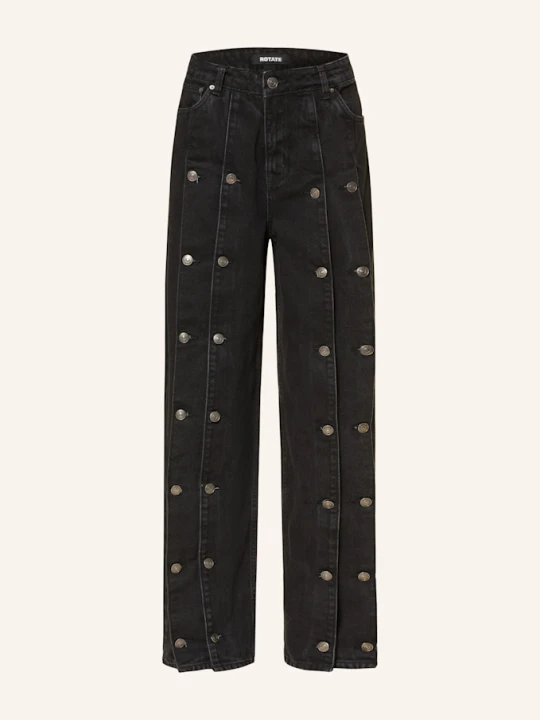Zdjęcie produktu Rotate Jeansy Wide Leg schwarz D04 Black Denim
