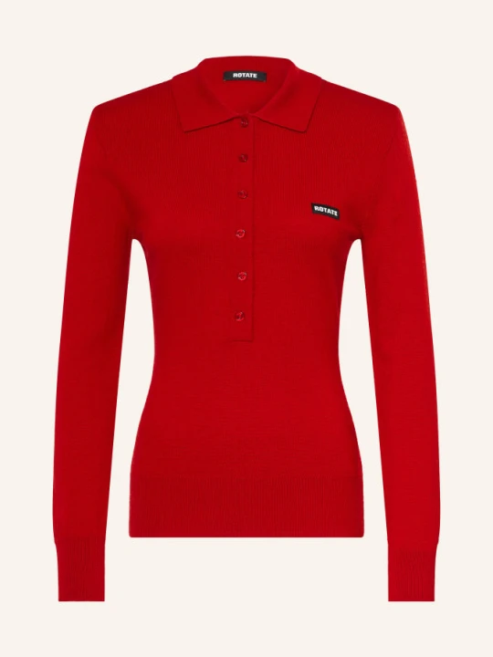 Zdjęcie produktu Rotate Koszulka Polo Z Dzianiny rot CZERWONY