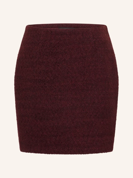 Zdjęcie produktu Rotate Spódnica Z Tkaniny Bouclé rot CIEMNOCZERWONY