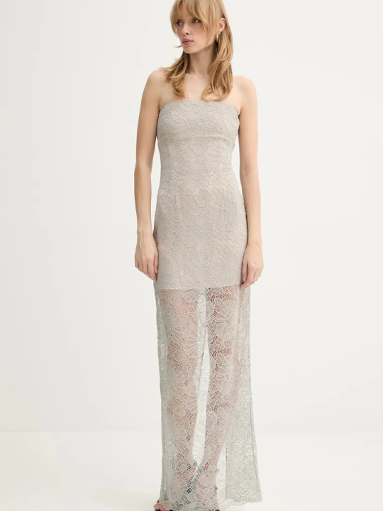 Zdjęcie produktu Rotate sukienka bodycon koronkowa szary