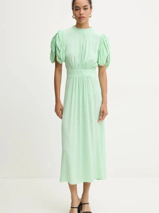 Zdjęcie produktu Rotate sukienka Midi Puff Sleeve Dress zielony