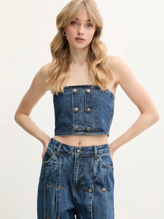Zdjęcie produktu Rotate top jeansowy granatowy