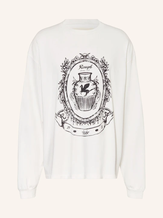 Zdjęcie produktu Rough. Koszulka Z Długim Rękawem Oversize Family Crest schwarz BIAŁY