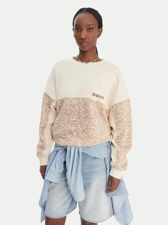 Zdjęcie produktu Roxy Bluza ERJFT05040 Beżowy Relaxed Fit