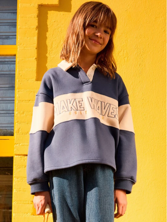 Zdjęcie produktu Roxy Bluza Iconic Waves ERGFT04025 Niebieski Boxy Fit