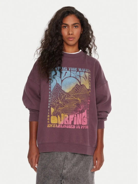 Zdjęcie produktu Roxy Bluza Lineup ERJFT05005 Fioletowy Oversize