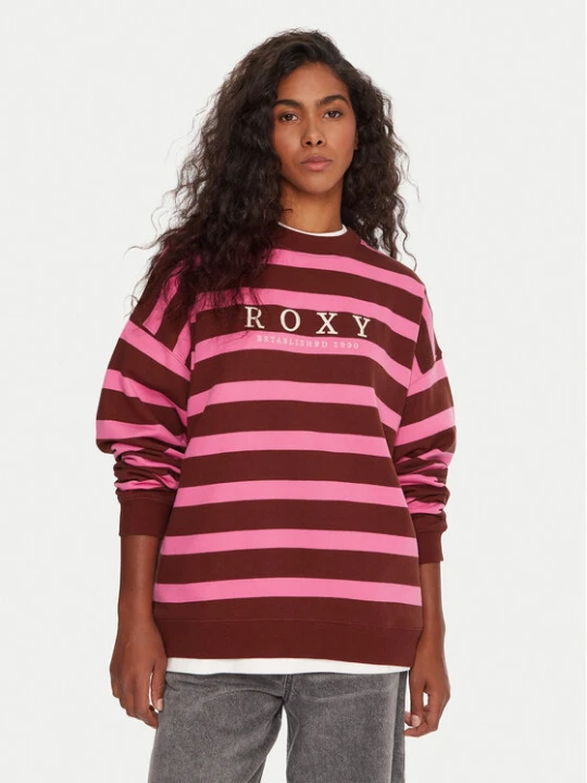 Zdjęcie produktu Roxy Bluza Strictly Stripes ERJFT05004 Różowy Oversize
