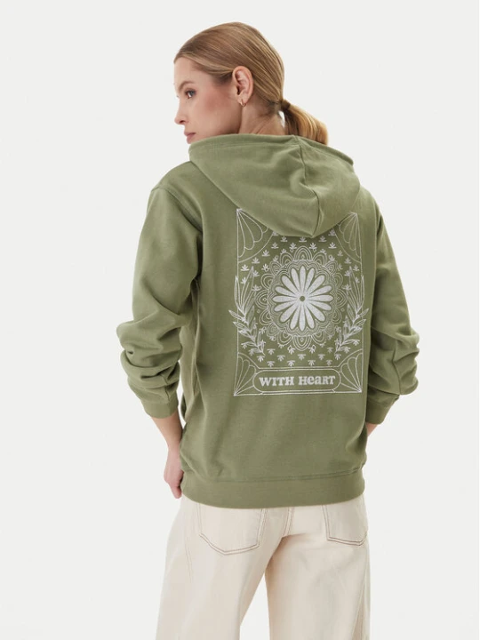 Zdjęcie produktu Roxy Bluza Surf Stoked Terry Vint ERJFT05062 Khaki Relaxed Fit