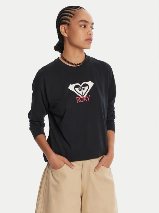 Zdjęcie produktu Roxy Bluzka Hangloose Art Ls ERJZT06035 Czarny Regular Fit