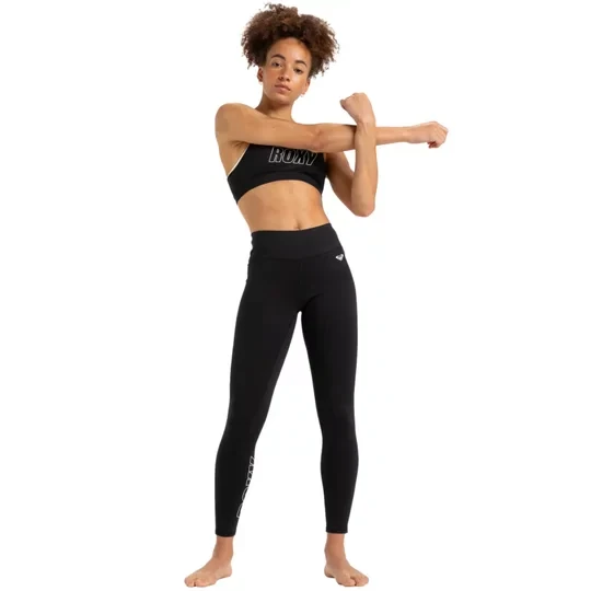 Zdjęcie produktu Roxy Everyday Flow Sport Leggings ERJNP03676-KVJ0, Damskie, Czarne, spodnie, poliester, rozmiar: L