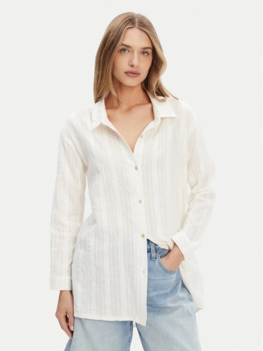 Zdjęcie produktu Roxy Koszula ERJX603447 Écru Relaxed Fit Kremowy