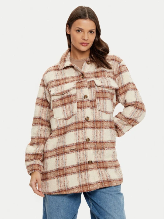 Zdjęcie produktu Roxy Kurtka przejściowa Check The Swell IIII ERJJK03615 Beżowy Relaxed Fit