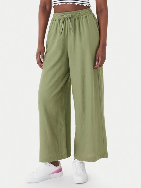 Zdjęcie produktu Roxy Spodnie materiałowe Lekeitio Break ERJNP03545 Zielony Wide Leg