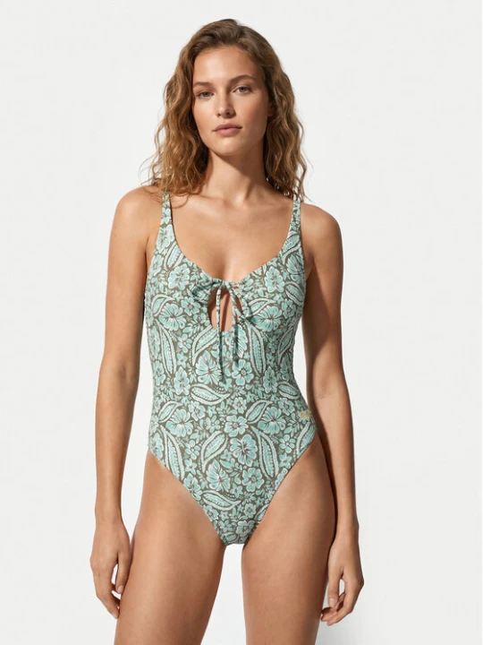 Zdjęcie produktu Roxy Strój kąpielowy Wildside Paisley ERJX103810 Zielony