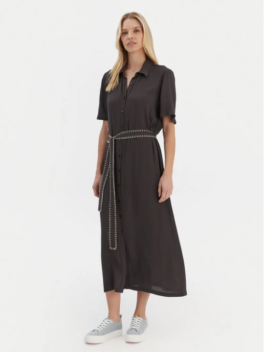 Zdjęcie produktu Roxy Sukienka koszulowa Island Escape Solid ERJWD03884 Szary Regular Fit