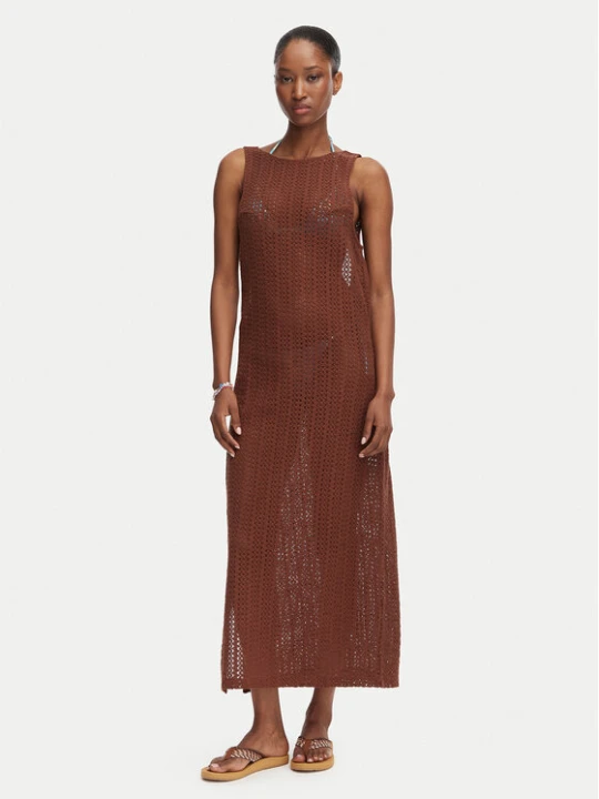 Zdjęcie produktu Roxy Sukienka plażowa Playa Mood ERJX603495 Brązowy ciemny Regular Fit