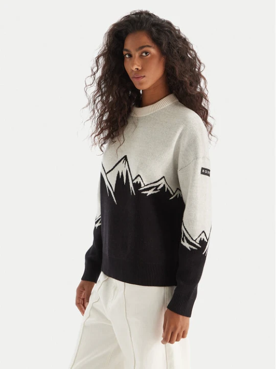 Zdjęcie produktu Roxy Sweter Cozy Sound ERJSW03657 Czarny Regular Fit
