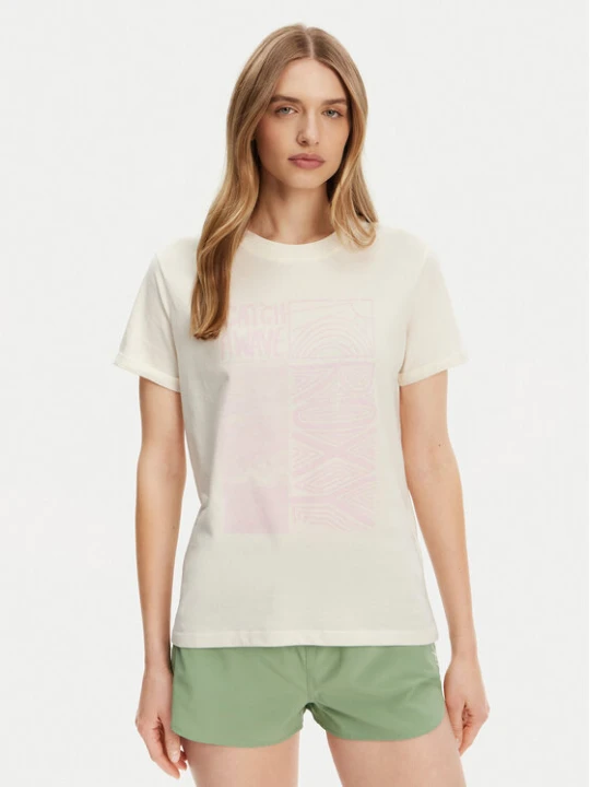 Zdjęcie produktu Roxy T-Shirt ERJZT05911 Écru Regular Fit Kremowy