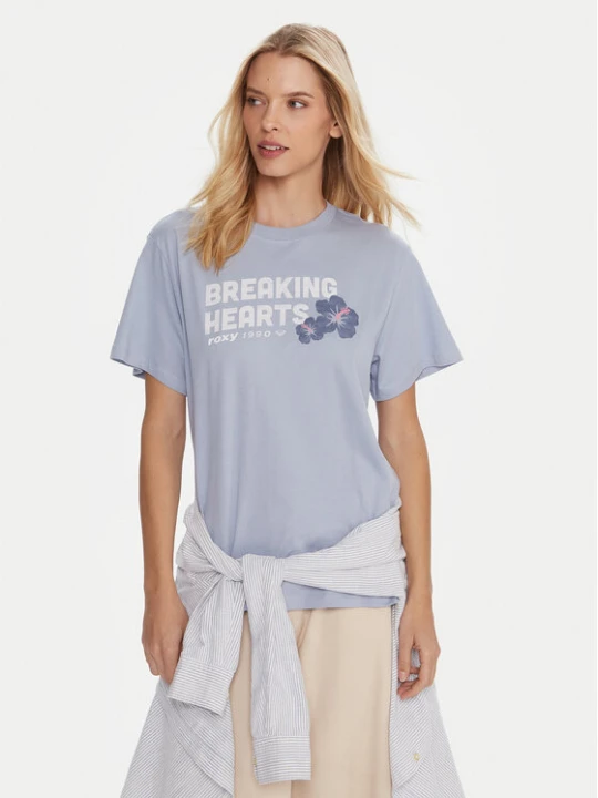 Zdjęcie produktu Roxy T-Shirt Hangloose The Sky ERJZT06020 Niebieski Regular Fit